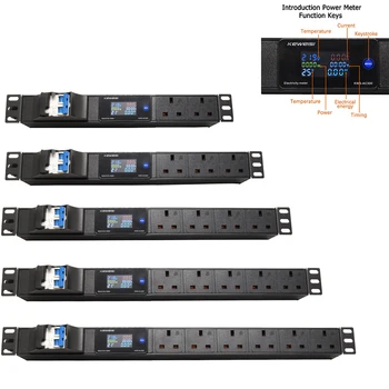 Блок питания PDU для сетевого шкафа Блок распределения питания 2-10 Способов Универсальная розетка 16A Цифровой прибор для измерения напряжения