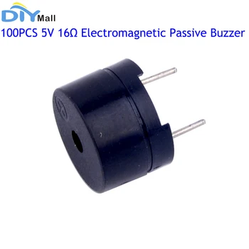 100шт 5 В 16 Ом Электромагнитный пассивный Зуммер 16 Ом, ультратонкий мини-сигнал тревоги 85 дБ для электронного эксперимента 