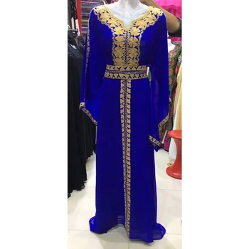 Голубые кафтаны Платье Farasha Abaya из Дубая Марокко Очень Модное Длинное платье в европейском и американском стиле