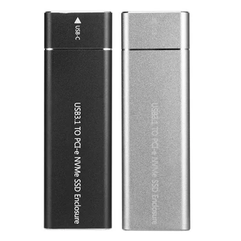 M.2 NVMe SSD Адаптер для корпуса 10 Гбит/с USB C 3.1 Gen2 NVMe Case Внешний Корпус NVMe Reader NVMe Case Черный