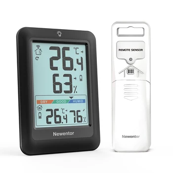 ЖК-термометры Цифровая Температура Влажность Домашний Внутренний Наружный Гигрометр Термометр Метеостанция с часами