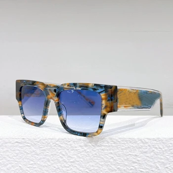 Новые высококачественные ацетатные солнцезащитные очки с круглым лицом для мужчин, очки UV400, уличные женские модные квадратные солнцезащитные очки ручной работы