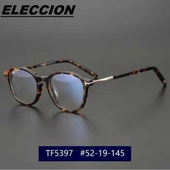 Высококачественные Ацетатные очки, Мужские Винтажные Итальянские Брендовые Дизайнерские Очки Tom TF5397, Оправа для очков по рецепту Близорукости, женские