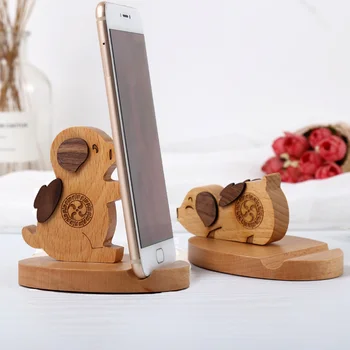 Универсальный кронштейн для мобильного телефона, украшенный смолой, игрушечный домашний офисный стол, украшенный праздничным мультяшным настольным сиденьем для мобильного телефона из дерева
