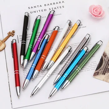 50шт Металлическая Шариковая Ручка Бизнес-Реклама Подарочная Ручка Студенческий Творческий Подарок Оптом