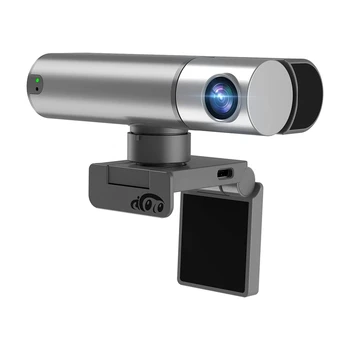 Веб-камера 2K с интеллектуальным датчиком управления жестами, Компьютерная камера с зумом для игровой конференции YouTube