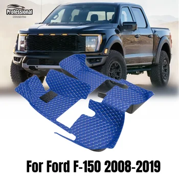 Индивидуальный автомобильный коврик для Ford F-150 2008-2019, кожаный нескользящий водонепроницаемый ковер LHD RHD, Аксессуары для интерьера авто