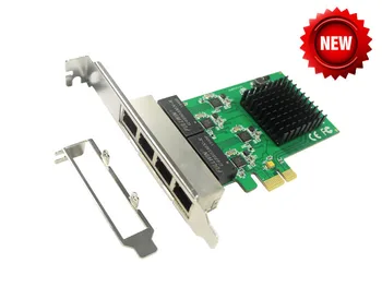 Плата контроллера PCI-Express Gigabit Ethernet с 4 портами, чипсет RTL8111, поддержка низкопрофильного кронштейна PCIE до 10/100/1000 Мбит/с