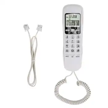 KX-T888CID Английский Белый ЖК-Дисплейный Телефон Мини Настенный Стационарный с Двойной системой идентификации вызывающего абонента telefono fijo