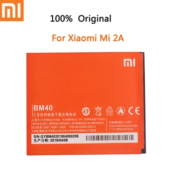Xiao Mi BM40 Оригинальный сменный аккумулятор для телефона большой емкости 2030 мАч для Xiaomi MI 2A MI2A Запасные аккумуляторы для мобильных телефонов