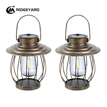 Ridgeyard 2 шт. светодиодный Солнечный фонарь Подвесной Светильник Открытый Двор Садовый декор Лампа Водонепроницаемая