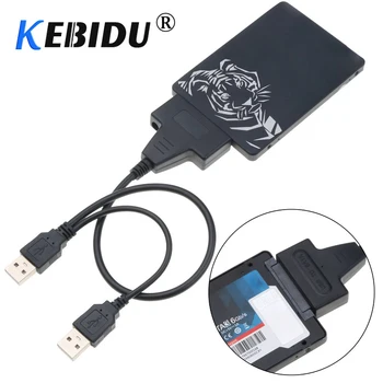 Kebidu USB 2.0 SATA 7 + 15Pin Адаптер Конвертер Кабель для 2,5-дюймового жесткого диска ноутбука, жесткого диска, компьютерных кабелей, Разъемов