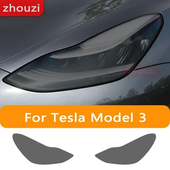 Автомобильная Фара с Оттенком Черной Защитной пленки, Защитная Задняя Фара, Прозрачная Виниловая Наклейка TPU Для модели Tesla 3 2021 2022 2017- Вкл.