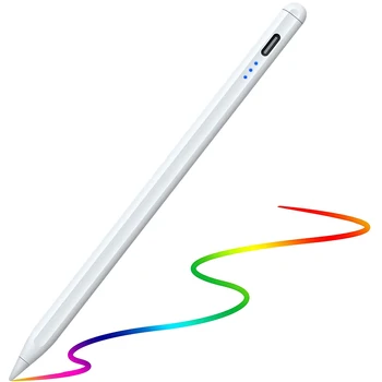 Стилус KEPAYA для iPad с функцией отклонения ладони Bluetooth Активный совместимый (2018-2022) Обновление iPad Магнитная ручка с чувствительностью к наклону