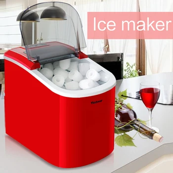Бытовая небольшая машина для льда, автоматическая коммерческая настольная машина для приготовления кубиков льда, чайный магазин, кофейня, машина для льда