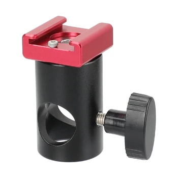 Осветительная головка CAMVATE 16 мм С черным / Красным адаптером для крепления холодного Башмака Для Поддержки монитора/Смартфона/Фонарика/Микрофона