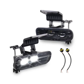 1 Пара передних противотуманных фар с черным светодиодом высокой интенсивности для модифицированных фар Chevrolet Silverado 99-02 Tahoe 00-06