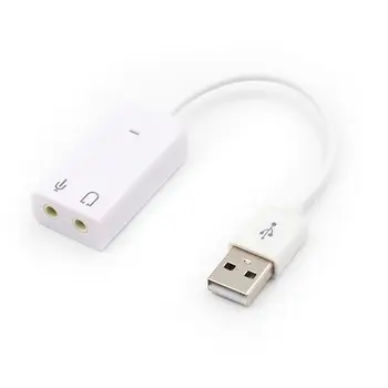 Внешняя звуковая карта USB, 3D Виртуальный 7.1-канальный аудио Адаптер звуковой карты, Подключи и играй для настольного ПК, ноутбука, ноутбука