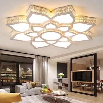 Светодиодный Потолочный светильник Новая Простая Современная атмосфера Lotus Lamp Гостиная Спальня Украшение дома Освещение