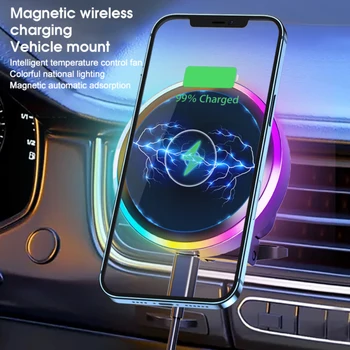 Автомобильное Беспроводное Зарядное Устройство Air Vent Holder для Серии iPhone 12 13 14 Pro Max Mini Qi Быстрая Автомобильная Зарядка Подставка Для Телефона