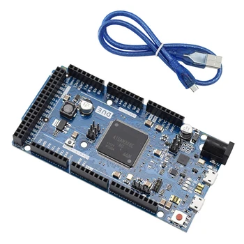 Плата разработки DUE R3 SAM3X8E 32-разрядный ARM Learning Основной модуль управления с кабелем передачи данных для платы разработки Arduino