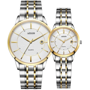 Элитный бренд Франции, Часы для пары AILUO, Японские Кварцевые Женские Наручные часы MIYOTA, Ультратонкие Сапфировые Часы с автоматической датой A7087L