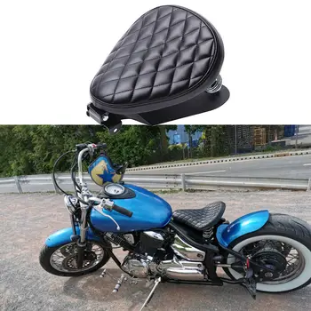 Винтажная накладка для сиденья мотоцикла Solo из искусственной кожи + Пружины + Кронштейн + Базовый монтажный комплект Для Harley Bobber Chopper Sportster 883 Softail
